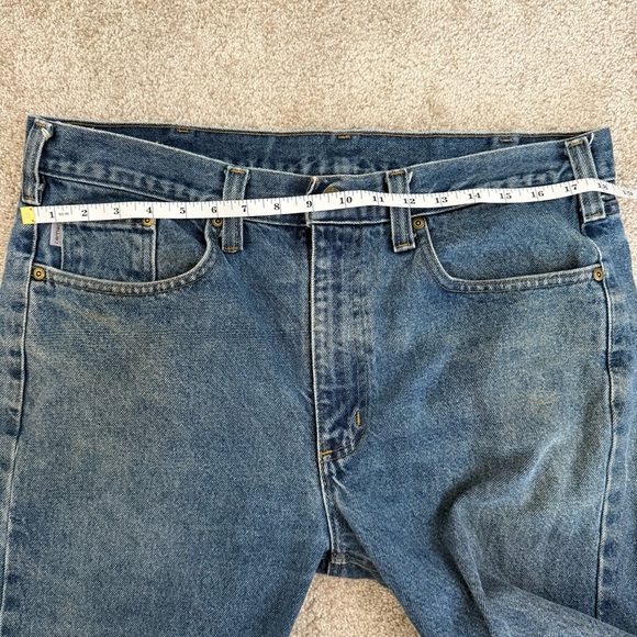 Carhartt Traditional Fit Straight Leg Dark Denim Jeans Men's B480-DVB Size 36x34 - Picture 8 of 10